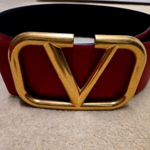 Valentino large logo buckle reversible belt
